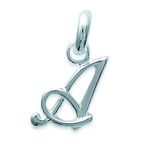 Les Tr&eacute;sors De Lily [B7906] - Pendentif Argent 'Lettre A' argent&eacute; - 10x10 mm h&otilde;be