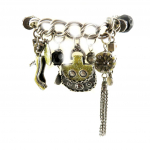 Les Tr&eacute;sors De Lily [E2574] - Bracelet Cr&eacute;ateur 'Tour du Monde' Gris hall