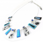 NOA [I5352] - Collier Cr&eacute;ateur 'Liberty' bleu sinine