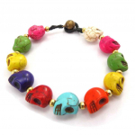 Les Tr&eacute;sors De Lily [J8726] - Bracelet cr&eacute;ateur 'T&ecirc;te de Mort' multicolore mitmev&auml;rviline