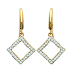 Les Tr&eacute;sors De Lily [L4692] - kullatud k&otilde;rvar&otilde;ngad 'Sissi' valgest kullast - 27x13 mm kuld