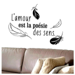 Les Tr&eacute;sors De Lily [P5289] - kleebiste leht  S&otilde;numid  ( Armastus on meelte luule ) - 50x70 cm must