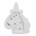 Les Tr&eacute;sors De Lily [Q4775] - Helendav puidust kaunistus 'Licorne My Unicorn' valge - 13,5x13 cm valge