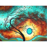 Teemantmaali maastik Teemantmosaiikpuu DIY T&auml;is&uuml;mmargune teemanttikandid 20X30CM