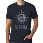 Meeste vintage T-s&auml;rk Graafiline T-s&auml;rk No Wrong Way Vienna Navy XS kuristik