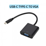 C-t&uuml;&uuml;pi VGA-adapterikaabel USB 3.1 jaoturiga, C-t&uuml;&uuml;pi isase-VGA-naise konverteri adapter Macbook Chromebook Pixeli jaoks type c must