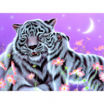 5D teemantmaal, t&auml;ispuur Tiiger Teemanttikandid Ringikivid Ristpistes Kodukaunistuse kingitus 20X30CM