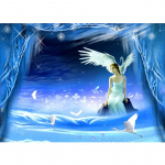 Teemantmaaling Teemanttikandid Haldjas pilt kividest Teemantmosaiik portree K&auml;sit&ouml;&ouml; kingitus 20X30CM