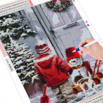 Teemantmaali laste k&auml;sit&ouml;&ouml;komplekt t&auml;isruudukujuline &uuml;mmargune puur 5D teemanttikandid portree mosaiik lumememm kodukaunistus Full Round 20X30CM