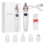 5-&uuml;hes Mustpeade eemaldaja Elektriline Mustpeade imemisseade LCD-ekraan koos 5 Pimple Zit Comedone'iga 1 set remover & 5 pins