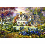 5D DIY teemantmaaling p&auml;ikeseloojangu maastik puu t&auml;isnurkne/&uuml;mmargune puur maastik teemanttikandid ristpistes kodukaunistuse kingitus Full Round 20X30CM punane