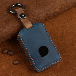 Nahast auto v&otilde;tme&uuml;mbris Volvo S90 V90 XC40 XC90 2015-2018 nutika v&otilde;tmeta kaugjuhtimispuldi kaane kaitsekott Auto tarvikud sinine