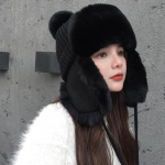 Lei Feng M&uuml;ts Naiste talvevillane Trend Plus Fliisist kootud m&uuml;ts Soe ja armas ja armas k&otilde;rvakapslid K&uuml;lma villane m&uuml;ts One size