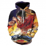 Jaapani Anime Hoodie One Piece Luffy 3D tr&uuml;kitud kapuutsiga Harajuku stiilis jakk Multifilm Kvaliteetne dressipluus teismeliste dressid XXL