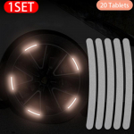 Universaalne auto helkurteip hoiatusm&auml;rk helkur avatud hoiatusriba tarvikud auto v&auml;lisukse kleebised BMW jaoks 20pcs roheline