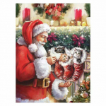 DIY 5D Teemantmaaling J&otilde;uluvana Teemanttikandid J&otilde;ulud T&auml;isruudukujuline Teemantmosaiik Talvine Lumi Ristpistes Kodukaunistus Full Round 20x25CM