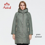 Astrid 2021 Uus talvejope Keskmise pikkusega kapuutsiga disain pluss suurus Fashion Naiste sulejope soe Parka naiste mantel AM-9726 L roheline