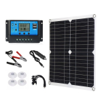 18V 25W Monokristalliline P&auml;ikesepaneeli Komplekt Kahe USB-ga Mobiiltelefoni Laadija Veekindel V&auml;litingimusteks Telkimiseks Solar Panel & 60A Controller mitmev&auml;rviline
