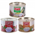 UFC komplekt, Rambutan ananassiga t&auml;idetud siirupis, lit&scaron;i siirupis ja Longan siirupis, 170 g. x 3 tk - Tai puuviljad 170 g. x 3 pcs