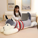 Husky pl&uuml;&uuml;sist m&auml;ngukoera nukk armas nukk padi mugav nukk lastele poistele ja t&uuml;drukutele s&uuml;nnip&auml;evakingitused t&uuml;drukutele 150cm