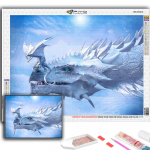 5D DIY Euroopa draakoni ristpistega kivikivid Teemantjoonistus Tikand Mosaiik Kodukaunistus Full Round 20X30CM