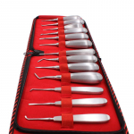 13pcs Dental Elevator Set with Tool kit Teeth Extraction Tooth Extracting Forceps Curved Root Lift