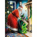 DIY 5D teemantmaal, t&auml;isring puur J&otilde;ulukink J&otilde;uluvana Tikand K&auml;sit&ouml;&ouml;komplektid Pilt Seinakunst Kodukaunistus Full Round 20x30CM