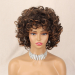 MISS PARUKAS L&uuml;hikesed lokkis parukad mustanahalistele naistele Pehme must lokkis parukas tukkidega Afro Kinky Curls s&uuml;nteetilisest kuumuskindlast kiust parukas