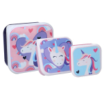 Les Tr&eacute;sors De Lily [A3072] - 3 pesakasti 'Licorne My Unicorn' roosa - 12x12x6 cm Heleroosa