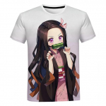 Demon Slayer 3D prindiga T-s&auml;rk meeste naiste suvemood vabaaja l&uuml;hikeste varrukatega unisex Harajuku t&auml;navar&otilde;ivad, suur T-s&auml;rk XS