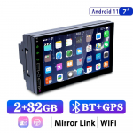 REAKOSOUND 7  Android 11 auto multimeediumipleier 2 din universaalne WIFI GPS autoheli FM raadio Bluetooth peegellink HD 2USB 7" 2u 2-32G