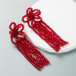 Naiste pikad tutid helmed k&otilde;rvatropid &uuml;hev&auml;rvilised lille stiilis k&otilde;rvar&otilde;ngad k&otilde;rva ripatsid OneSize sinine