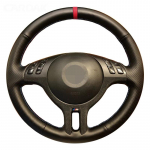 Kohandatud auto rooliratta kate Libisemisvastane originaal rooliratta punutise autotarvikud BMW E39 E46 325i E53 jaoks Black Thread