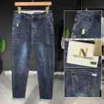 Kevadine uus moebr&auml;nd Harlan Pants Teksad meeste k&otilde;rgekvaliteedilised lahtised elastsed vabaaja mitmek&uuml;lgsed v&auml;ikesed jalap&uuml;ksid 38