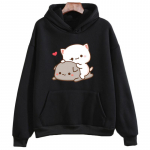 Mochi virsiku ja goma armas kassi kampsun t&uuml;drukutele, mood Kawaii multifilmi pulloverid naiste/meeste Harajuku esteetilised pusad XXXL