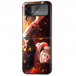 Anime Jujutsu Kaisen Yuji Itadori telefoni&uuml;mbris Samsung Galaxy Zflip3 Z Flip 3 5g Zflip Z Flip 4 Flip3 kaitse, must kate Samsung Z Flip 5G
