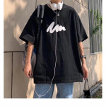 Meeste l&uuml;hikeste varrukatega T-s&auml;rgid Graafilise kirjaga poolvarrukatega T-s&auml;rgid Pullover T-s&auml;rk Juhuslik T-s&auml;rk Meeste vabaaja kaelusega retro topsid M must