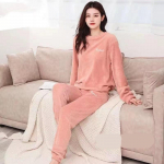 Naiste soojad pidžaamad, talveflanelist pidžaamad, pehmed sametist magamisriided M