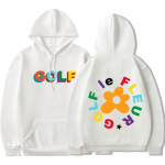 Golf Wang Le Fleur Lilleh&auml;&auml;l Igor Tyler Looja Skate Hoodie Meeste vabaaja hip-hop dressipluusid Kahepoolse tr&uuml;kiga pullover L valge