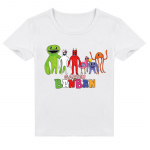 Garden of Banban T-s&auml;rk Puuvillane suveriided V&auml;ikelapsed Poisid T&uuml;drukud Vabaaja topid Armsad tr&uuml;kitud laste l&uuml;hikeste varrukatega T-s&auml;rgid Lasteriided 100cm valge