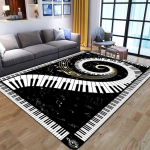 Moodmuusika klaver 3D vaibad koju Elutoa pehme flanellvaip Lastetuba M&auml;nguvaip Sissep&auml;&auml;s Uksematt Laste Magamistoa Vaip 40x120cm