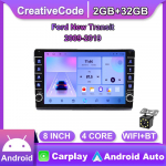 Raadio 2 Din Androidi auto GPS-navigatsioon Ford New Transit 2009-2019 jaoks koos nupunupuga multimeediumipleier Stereoheli Auto Carplay 2+32GB 2+32GB