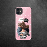 Mama Baby Love karastatud klaasist telefoni&uuml;mbris iPhone'ile Samsung Galaxy OnePlus Oppo Xiaomi Redmi Note SA 7 8 9 10 11 12 13 14 20 21 22 53 Pro Max Ultra iPhone 6 or 6S