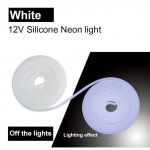 LED-ribavalgusti neoon IP67 veekindel 120LED/M 12V Lexible Lights Flex string baari j&otilde;ulukaunistuseks 1M & EU plug valge