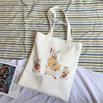 Harajuku lihtne mitmek&uuml;lgne l&otilde;uend naiste &uuml;he &otilde;laga ostukott Moodne tudengipuuvillane multifilm Naljakas kass, &ouml;koloogiline korduvkasutatav 24*26cm