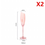 Lojaalne Flamingo roosa klaasist tass armastajatele Prantsuse peo kristallist veiniklaasiga kaldsuuga Bordeaux Cup &scaron;ampanjaklaasist veetass 2x Champagne Flutes 180-480ml