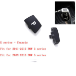1pc Black Gear Shift Knob Lever P Button Cover LHD For BMW 3 5 Series e90 must