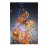 Moodne abstraktne kuldne metallportreed pildid suudlevad armastajad l&otilde;uendmaal Seinakunst Plakatid ja tr&uuml;kised Elutoa sisekujundus 21X30cm No Frame