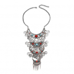 Statement Kaelakee Liialdatud &uuml;mmargused m&uuml;ndid Tutid V&auml;rvilised t&uuml;rkiissinised kihilised kingitused H&uuml;poallergeenne vanaaegne etniline kuldne