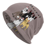 Naljakad prantslased Prantsuse buldogi hip-hop-kaljud nokam&uuml;tsid Naistele unisex talvine loid nokam&uuml;ts Koer loom kootud kapoti m&uuml;ts suusatamiseks Skullies Beanie Hat